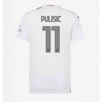 Camiseta AC Milan Christian Pulisic #11 Visitante Equipación para mujer 2023-24 manga corta